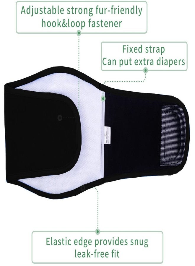 PETANGEL Small Dog Diapers, Washable & Reusable Belly Bands for Male Puppy Wraps, Highly Absorbent Upgrade Durable Belly Diapers for Small Dogs (Size: S, Adjustable Waist: 35cm - 43cm) - Image 3